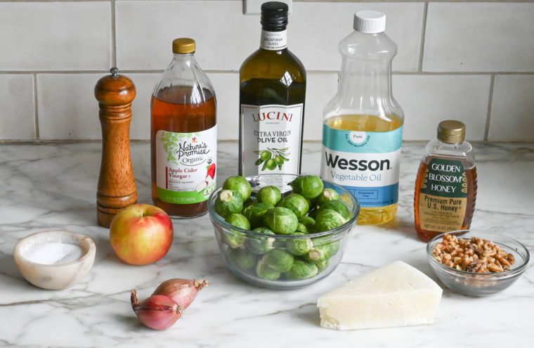 ingredients for brussels sprout salad
