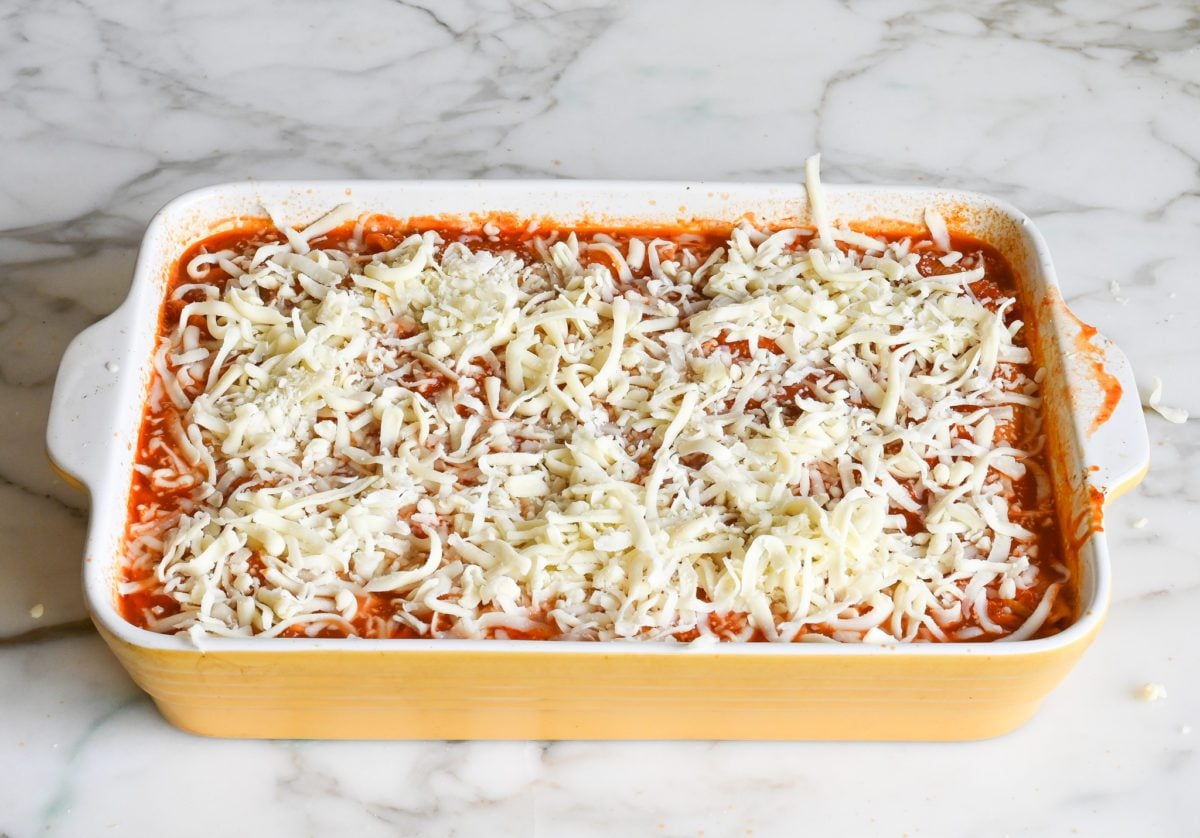 stuffed shells covered with cheese