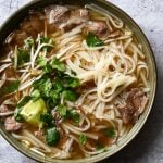 Bowl of beef pho.