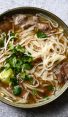 Bowl of beef pho.