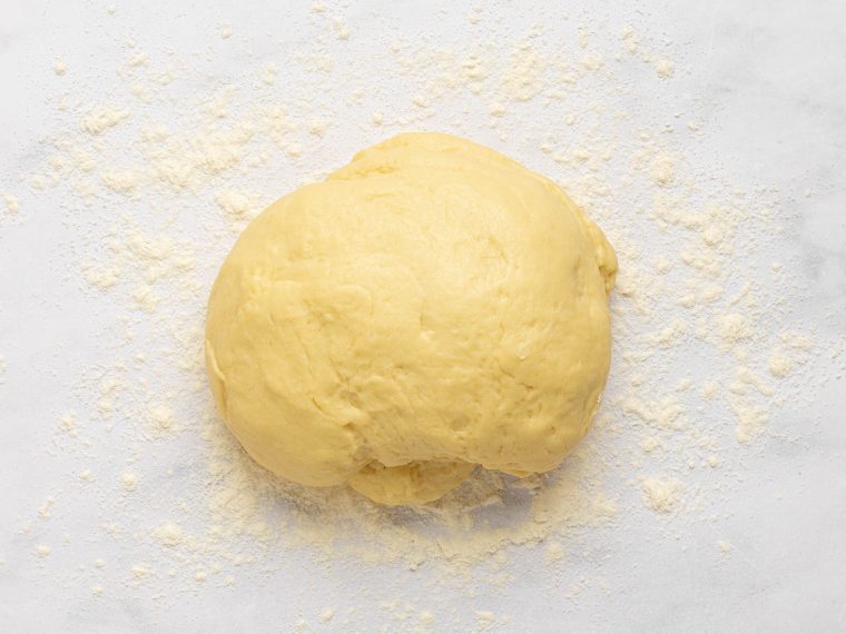 dough on floured work surface