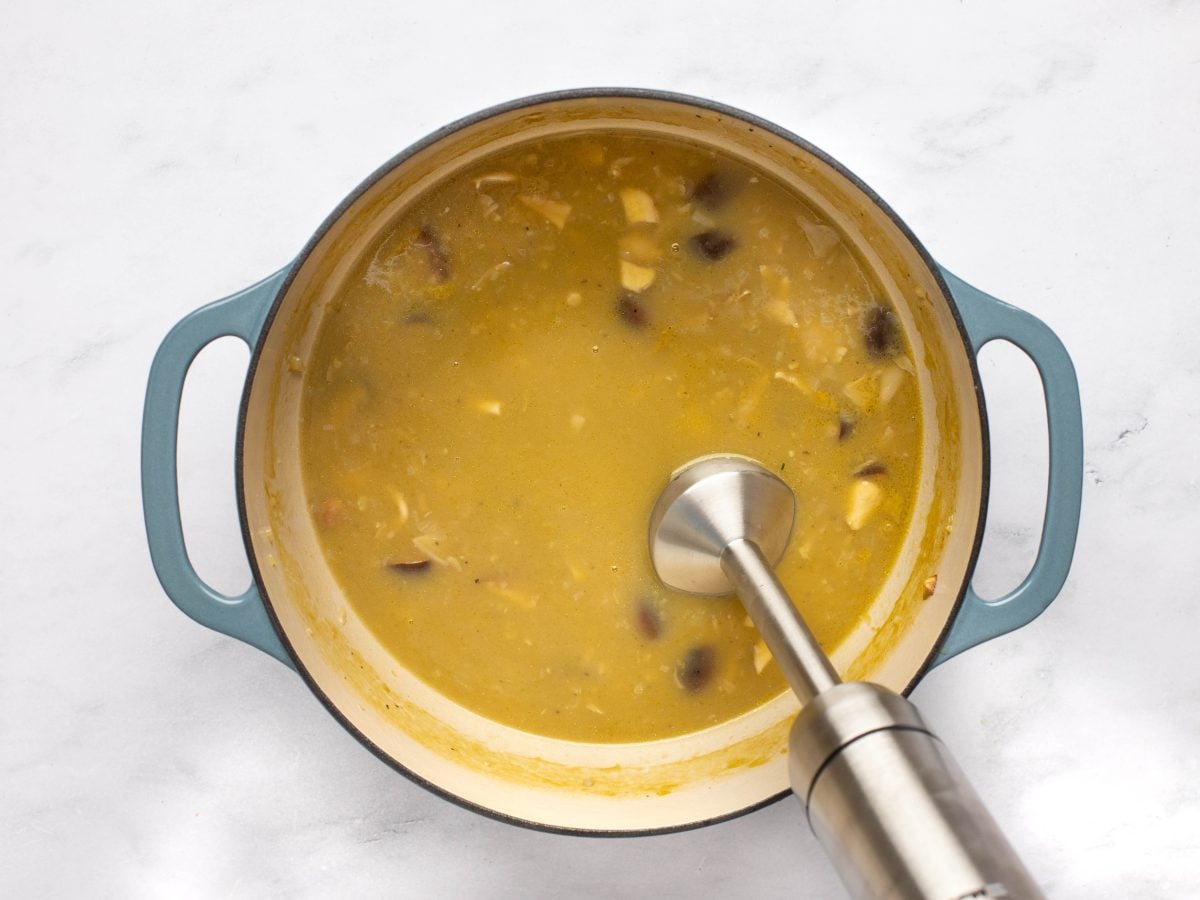 immersion blender in soup