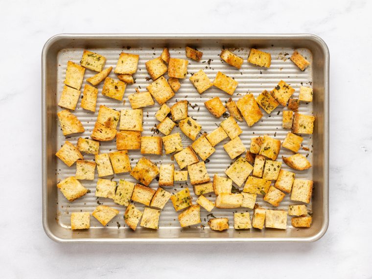 baked homemade croutons