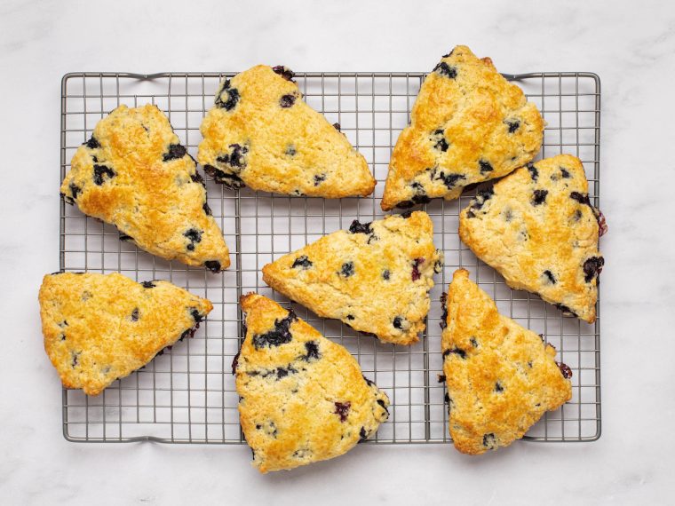 baked blueberry scones
