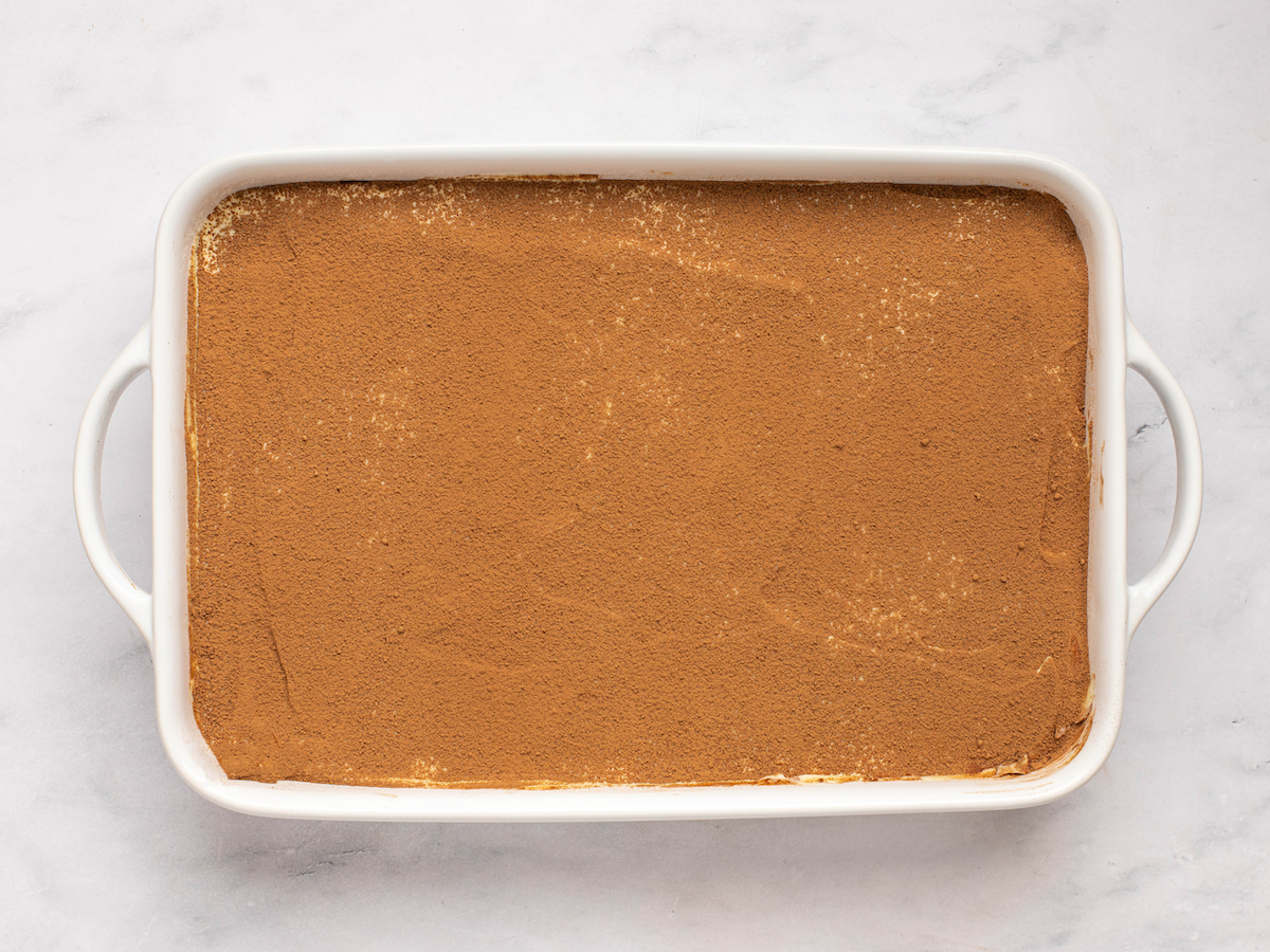 final dusting of cocoa powder