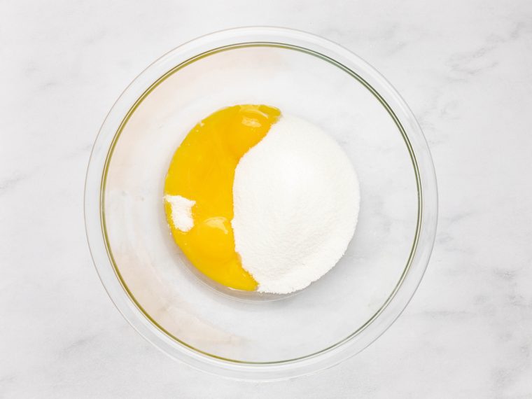egg yolks, sugar, and salt