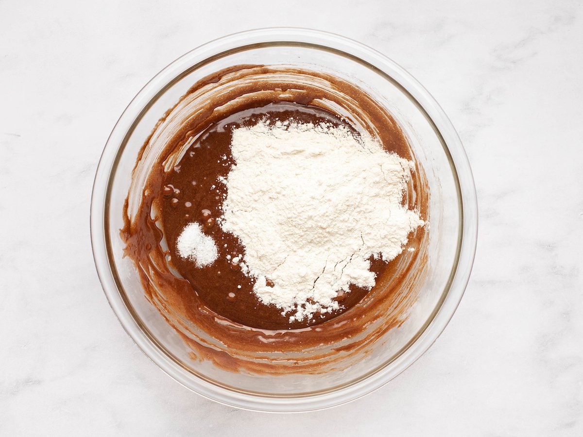 salt and flour added to batter