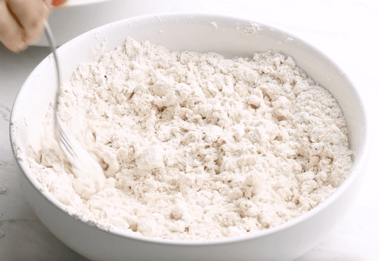 clumpy flour mixture