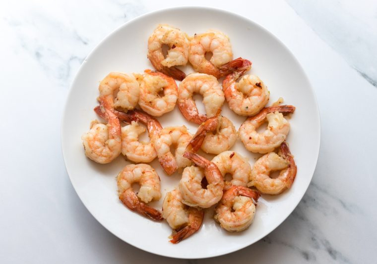 cooked shrimp on plate
