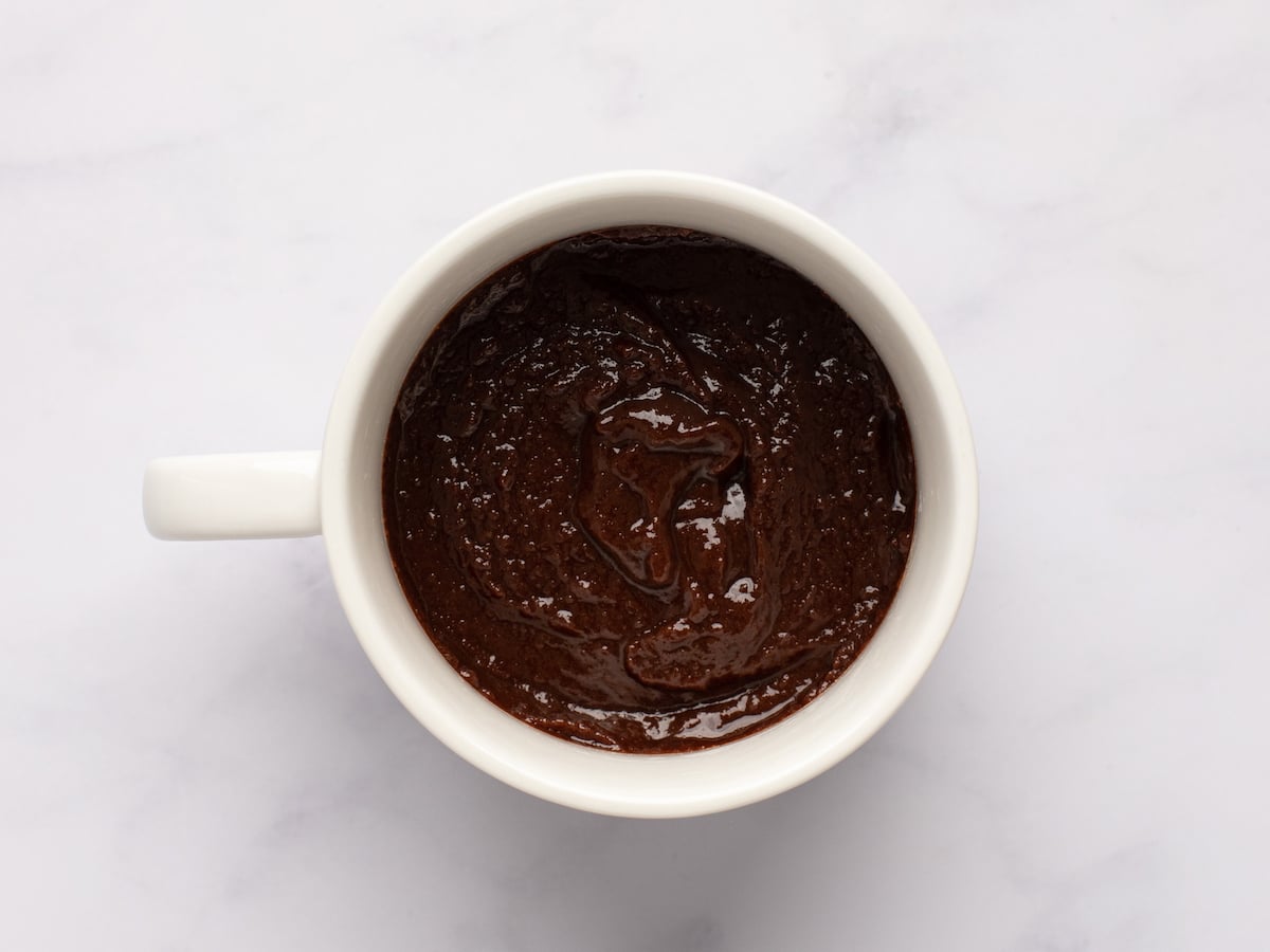 all ingredients combined in mug