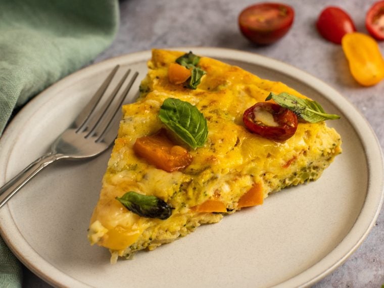 frittata on plate