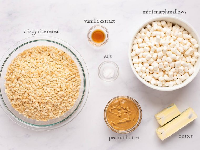 peanut butter Rice Krispie treat ingredients