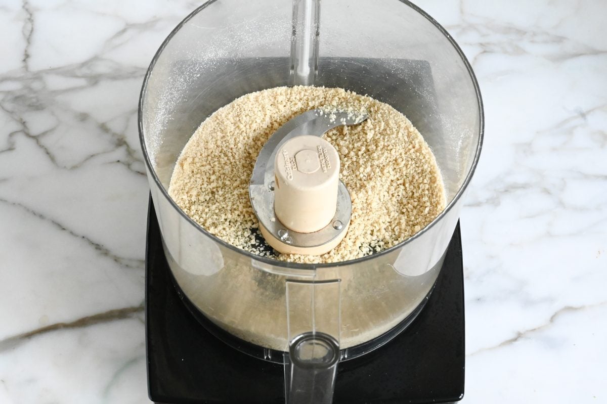 Ground panko in food processor.