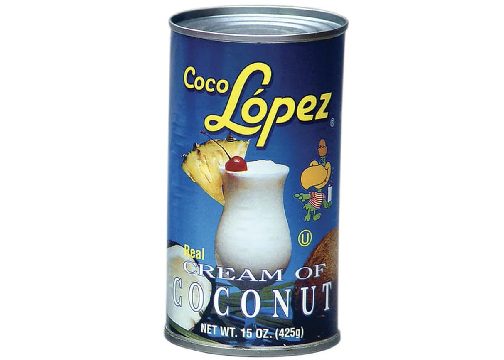 Can of Coco Lopez cream of coconut.