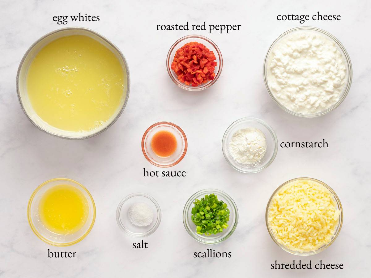 ingredients to make egg white bites.