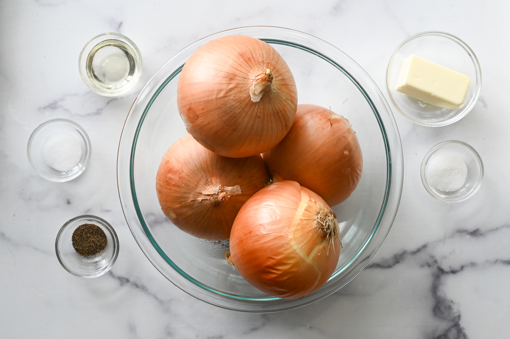 ingredients to make caramelized onions