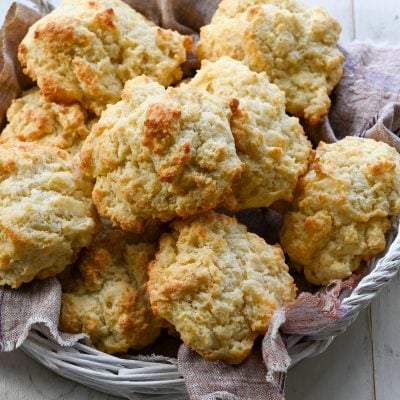 drop biscuits in basket
