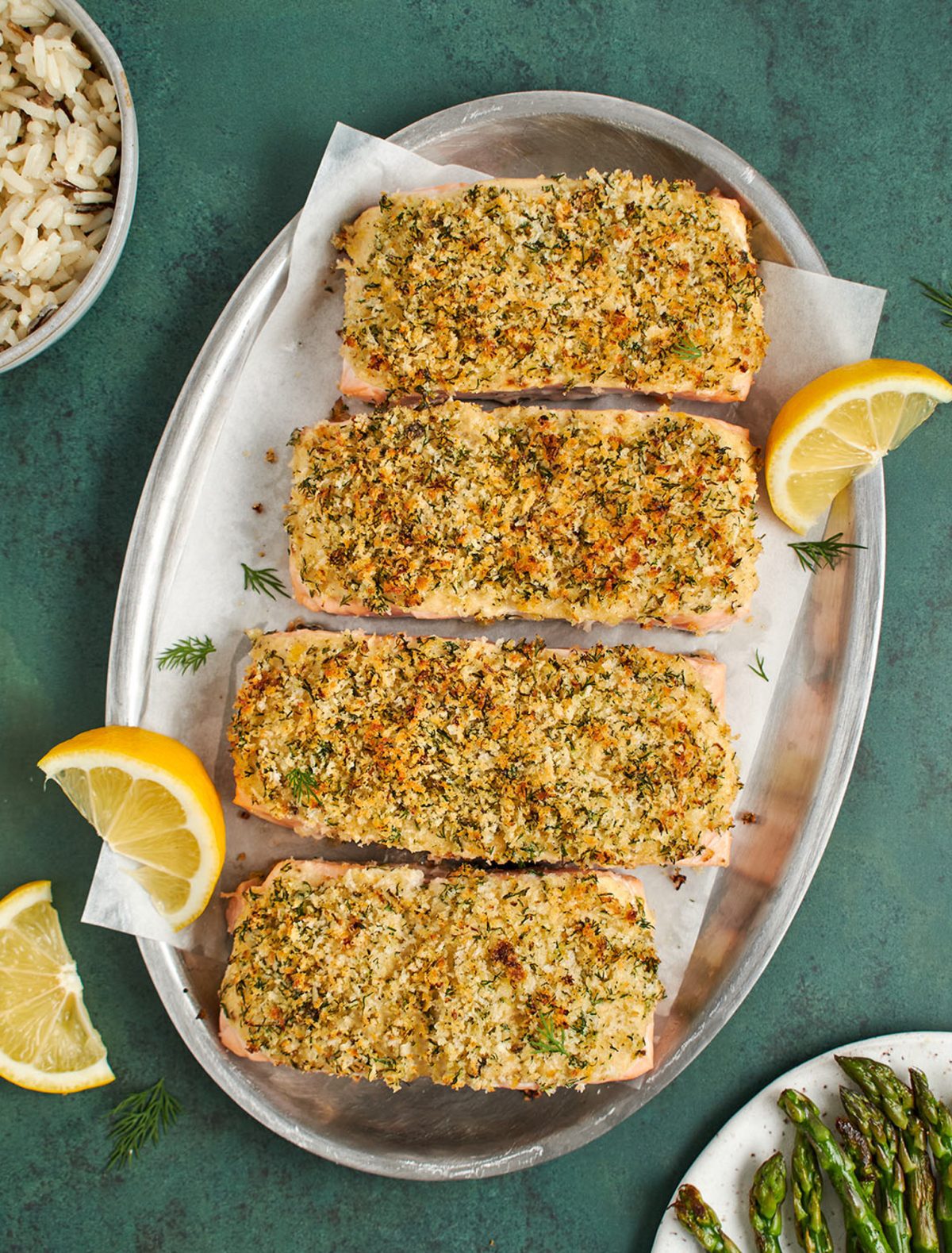 Baked Salmon with Panko-Dill Crust-image