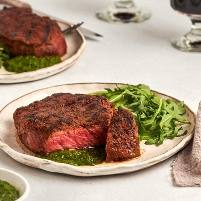 grilled beef tenderloin with chimichurri sauce