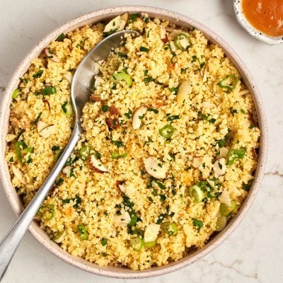 couscous salad in bowl