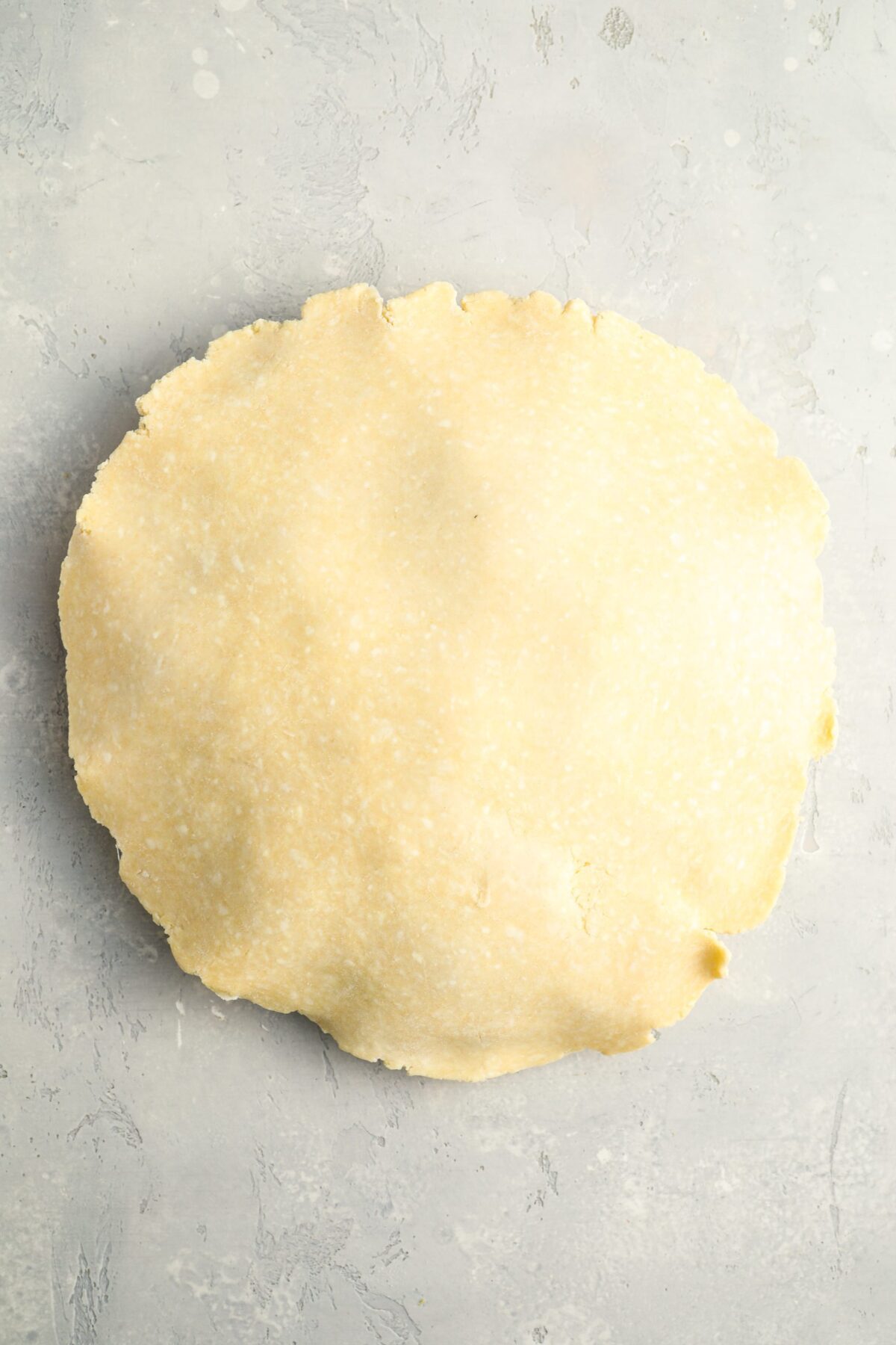 11-inch top crust draped over apple filling