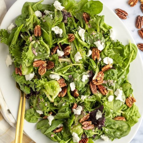 mixed green salad vinaigrette dressing Mixed Greens with Shallot-Dijon Dressing