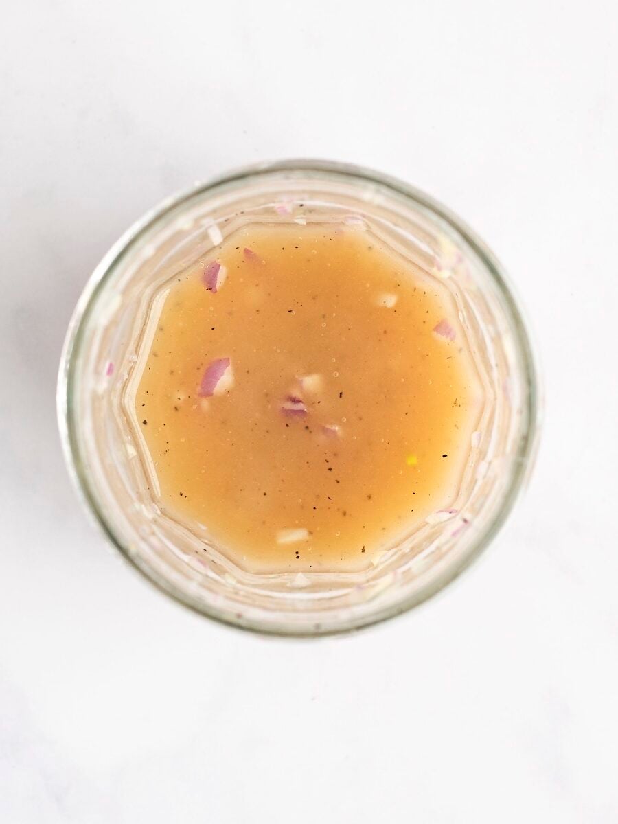 emulsified dressing in jar