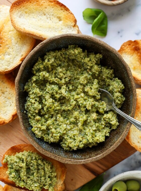 tapenade in serving bowl