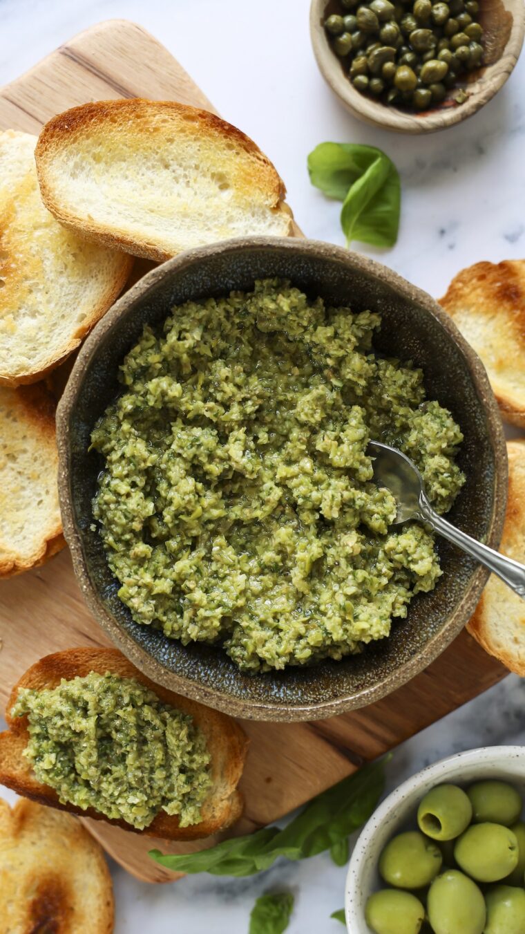 Green Olive Tapenade Easy Mediterranean Spread