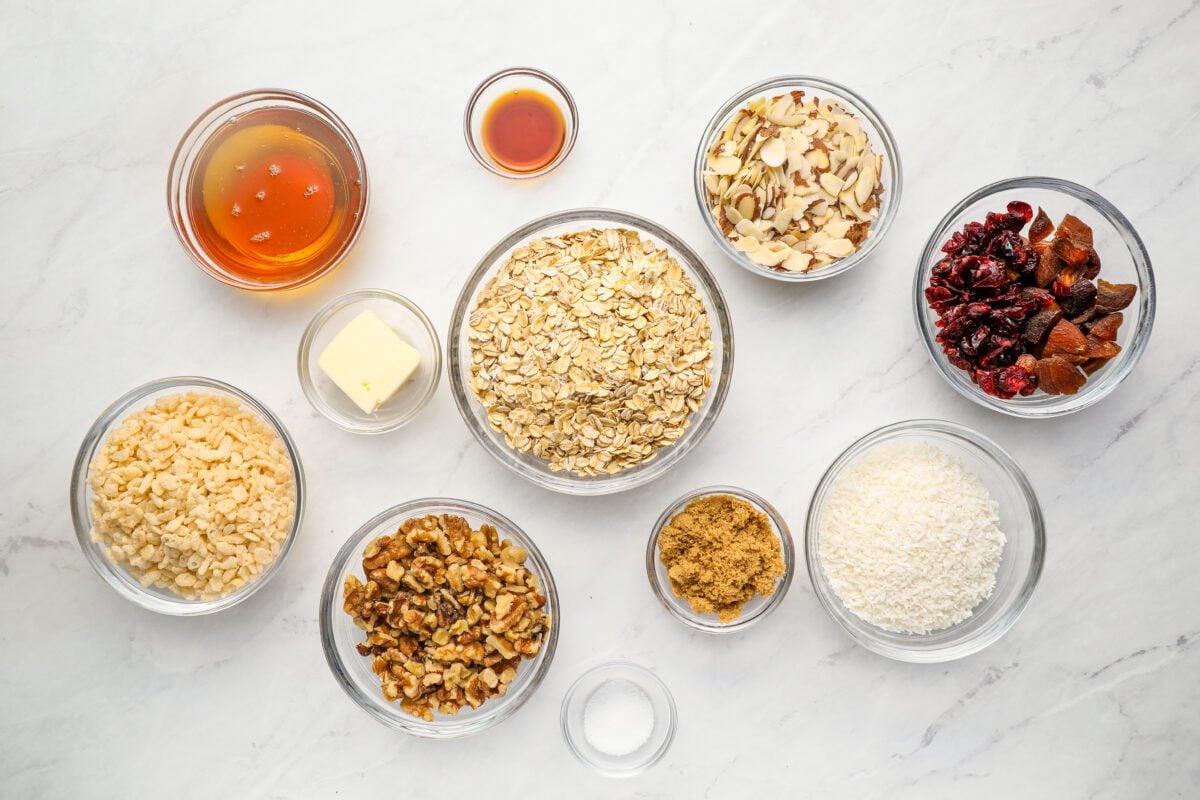 crispy honey nut granola bar ingredients