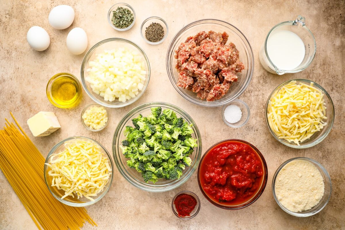 spaghetti pie ingredients