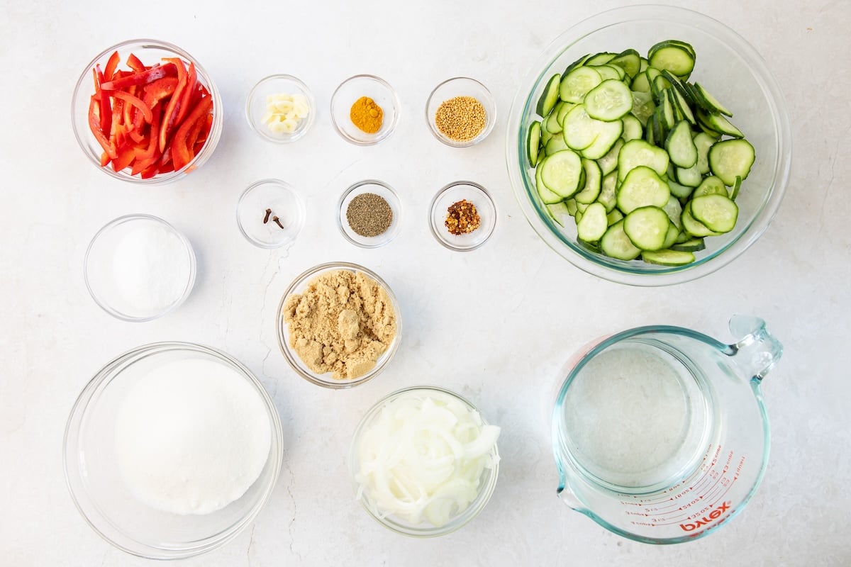 Bread and butter pickle ingredients