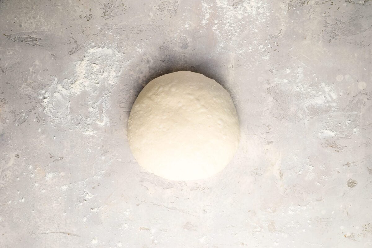 sourdough bread dough shaped into a ball