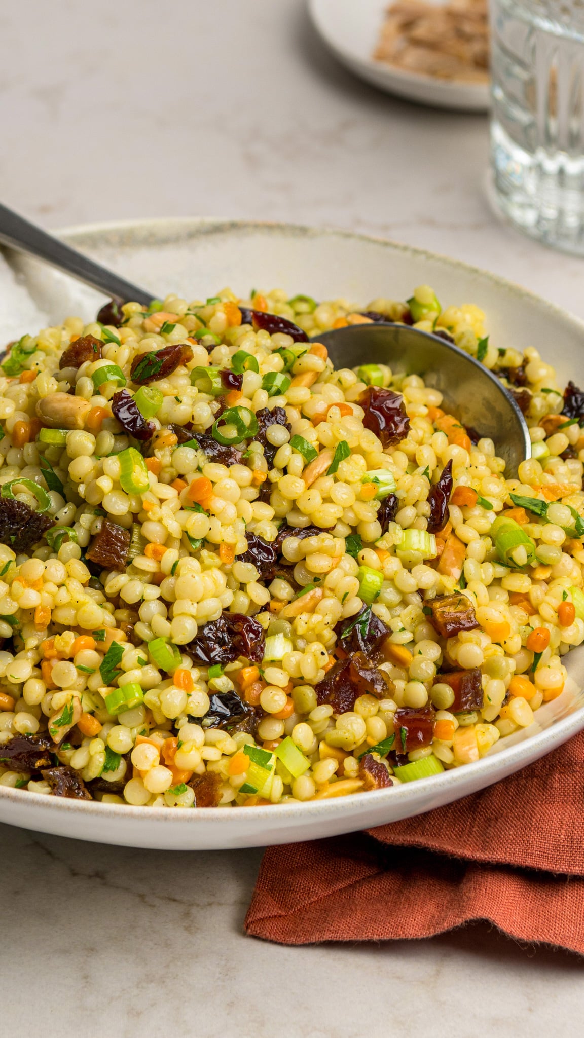 Israeli Couscous Salad with Dried Fruit