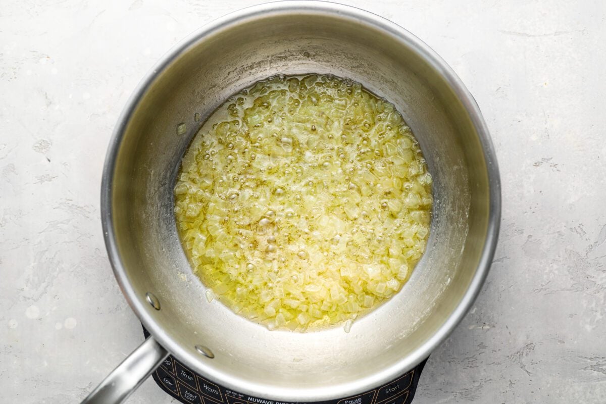 cooking onions in butter for turkey gravy