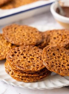 Florentine cookies on plate