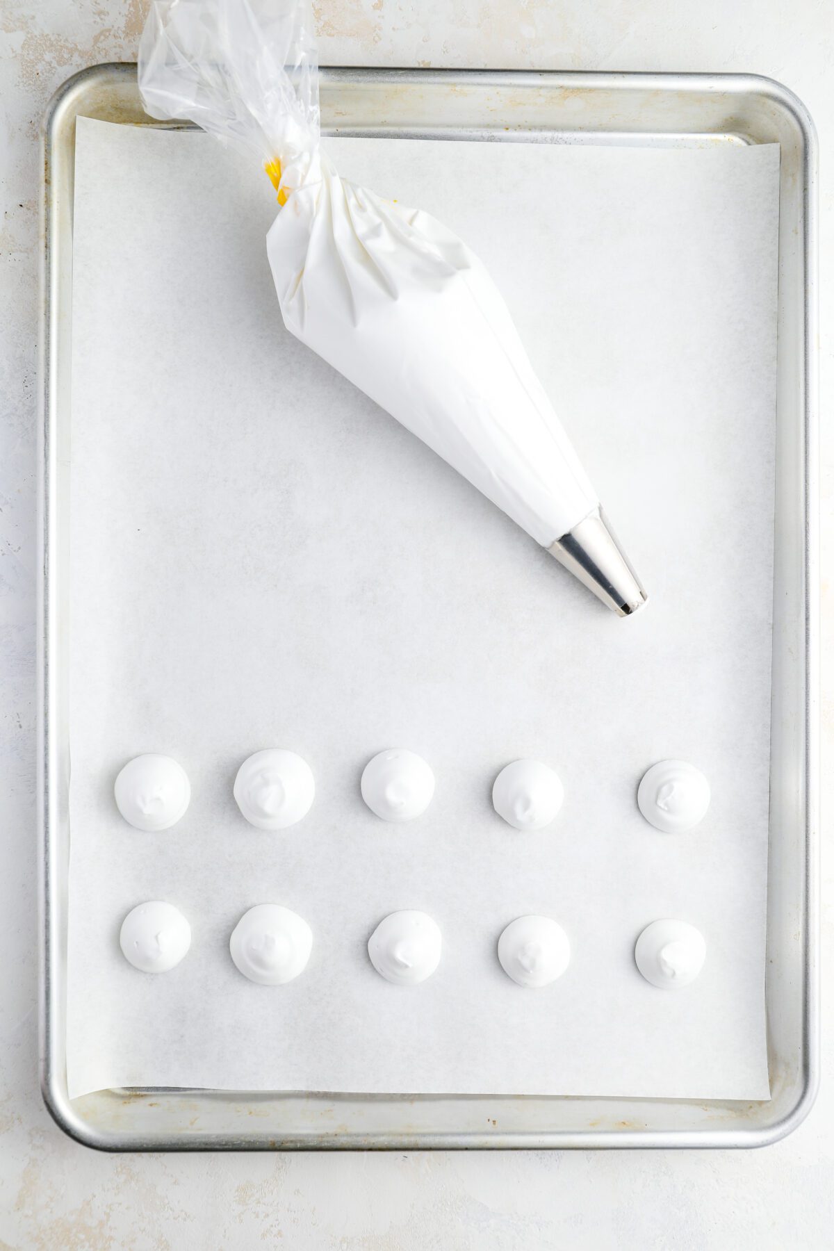 pastry bag with meringue