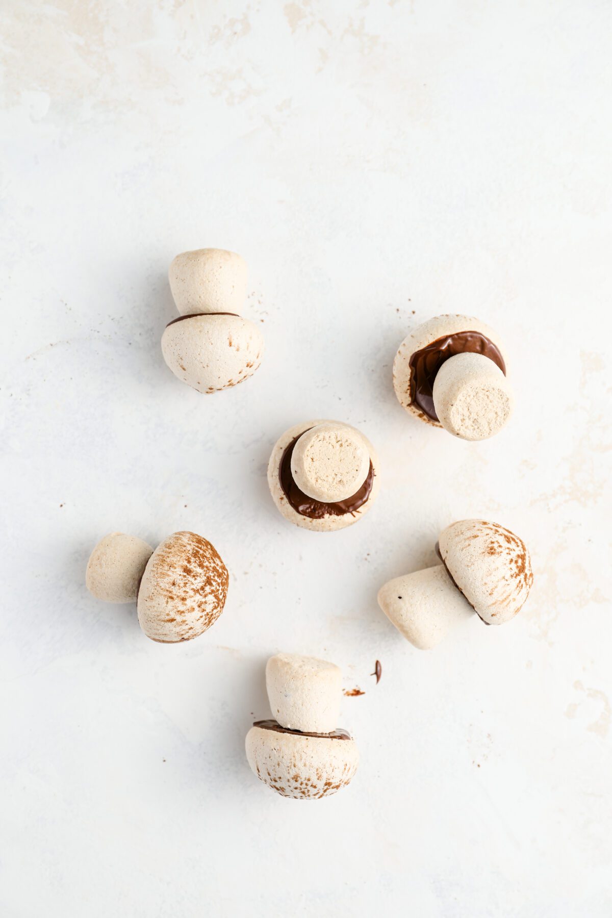 Fully assembled mushroom caps