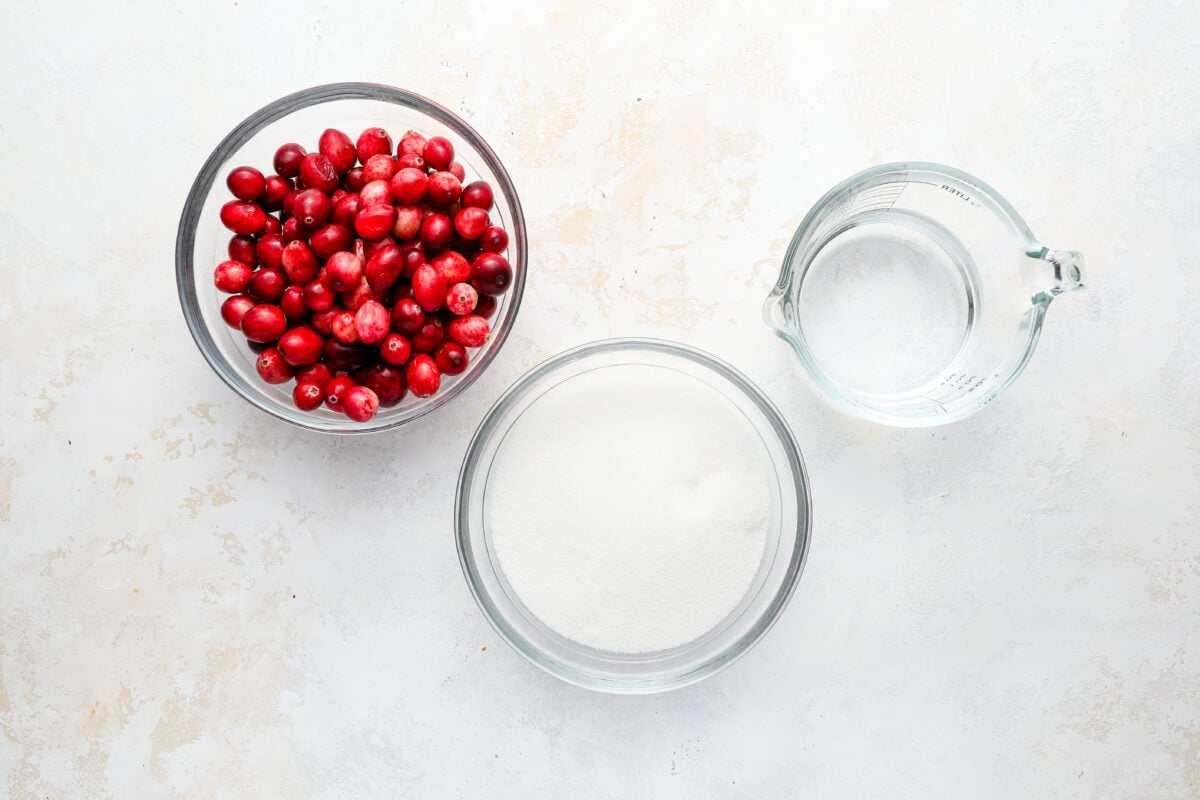 sugared cranberries ingredients