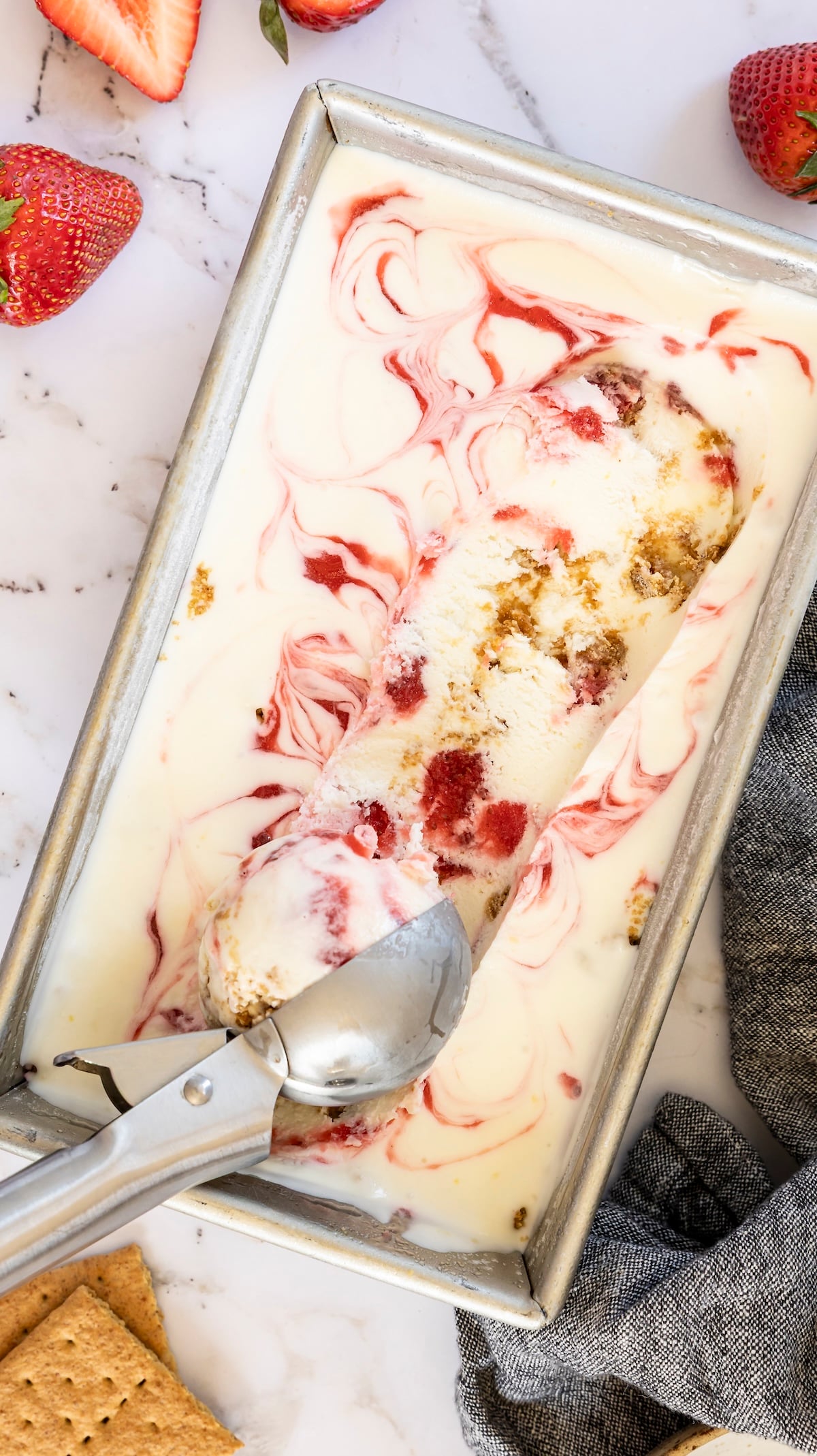 Strawberry Cheesecake Ice Cream (No-Churn)
