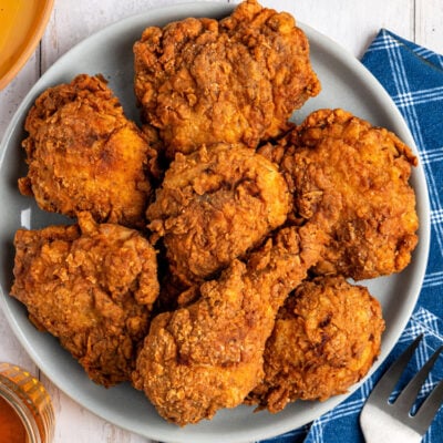 fried chicken on platter