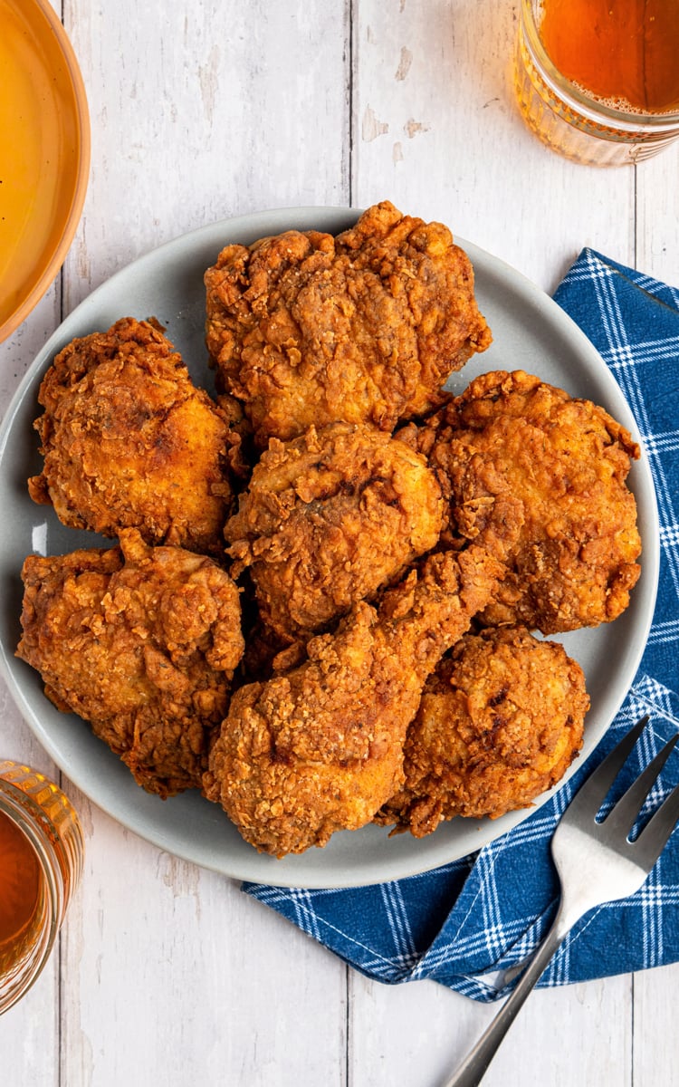 fried chicken on platter