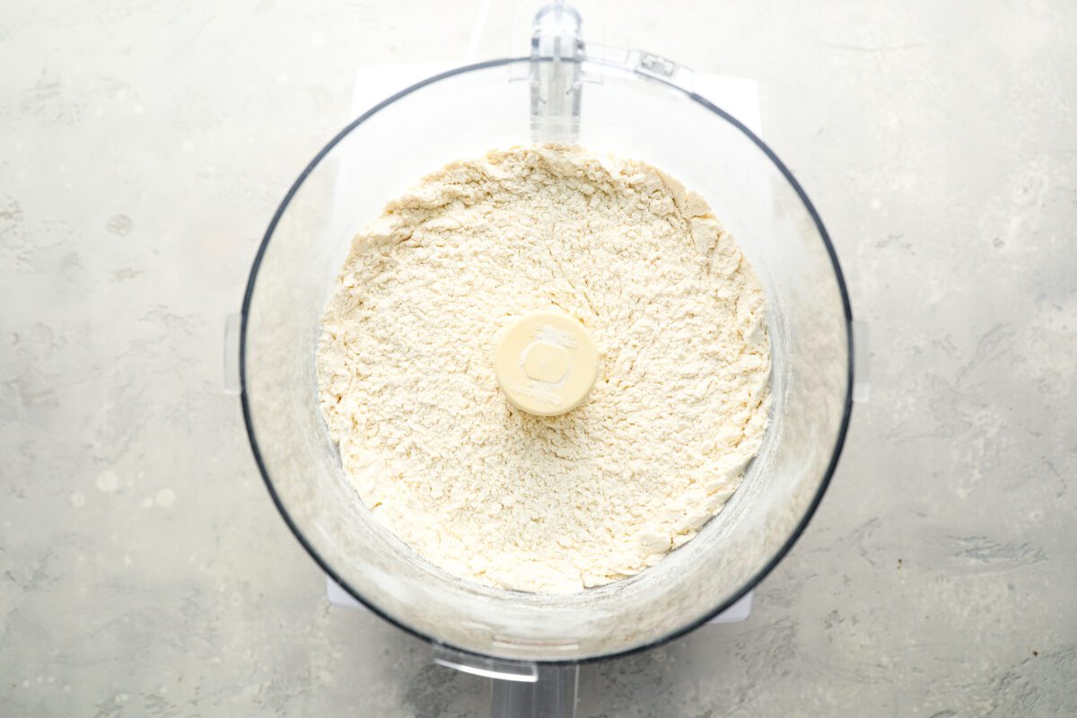 Dry ingredients blended in food processor.